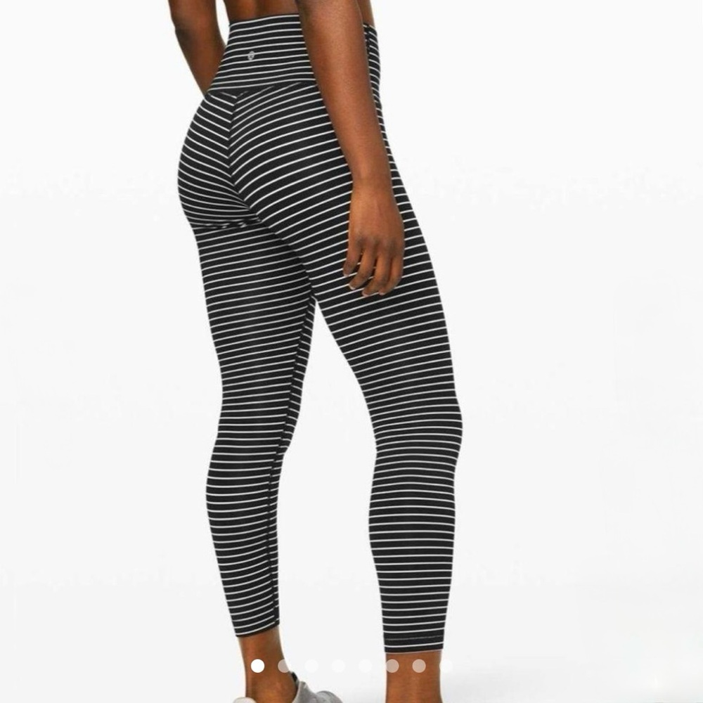 Striped Black and White Lululemon Leggings